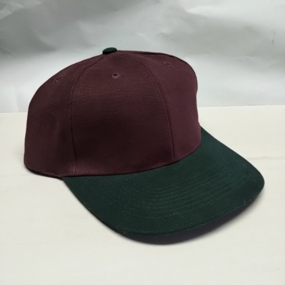 Burgundy Maroon Red Green Baseball Cap Strapback Plain Basic Simple Blank
